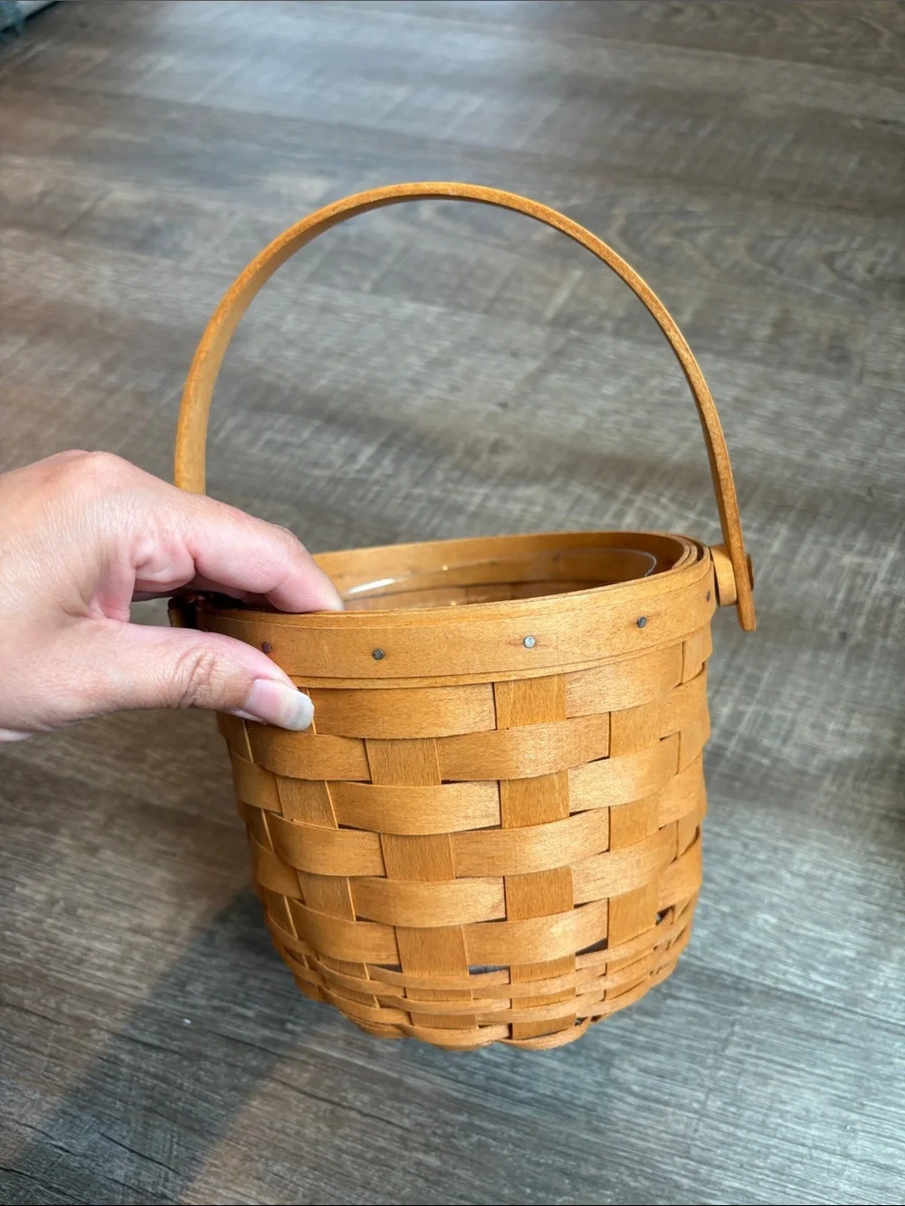 Longaberger Classic Woven Baskets Fruit Basket Handles & Protectors Set of 2